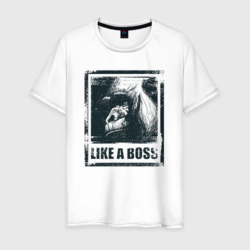 Мужская футболка Like a boss / Белый – фото 1