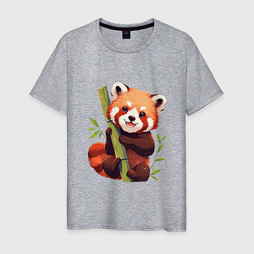 Мужская футболка The Red Panda / Меланж – фото 1