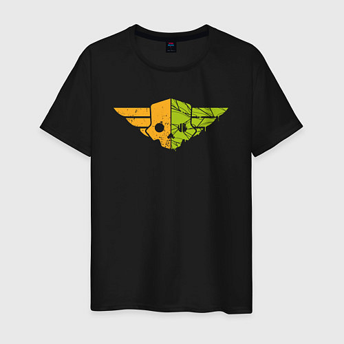 Мужская футболка Helldivers 2: Skull Orange-Green / Черный – фото 1