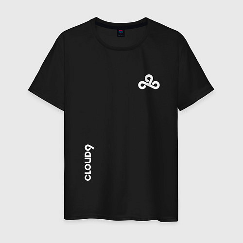 Мужская футболка Cloud9 - white logo / Черный – фото 1