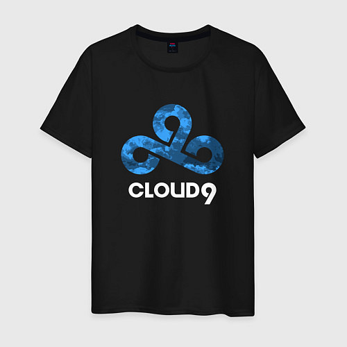 Мужская футболка Cloud9 - blue cloud logo / Черный – фото 1