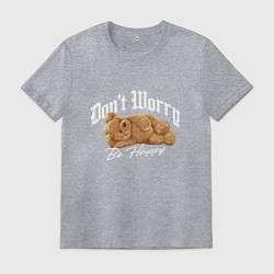 Мужская футболка Dont worry be happy y2k
