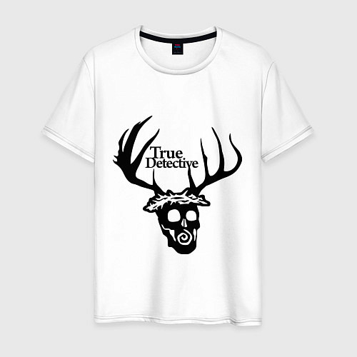 Мужская футболка True Detective: Deer Skull / Белый – фото 1