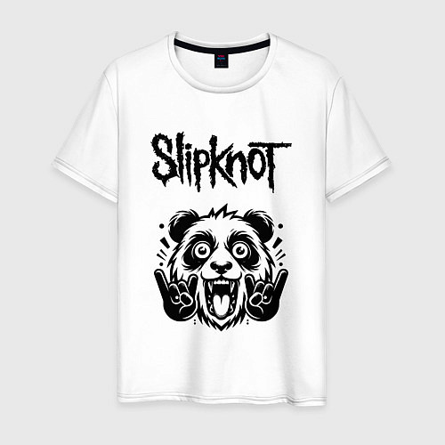 Мужская футболка Slipknot - rock panda / Белый – фото 1