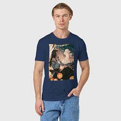 Футболка хлопковая мужская Волчица и пряности Холо, цвет: тёмно-синий — фото 2