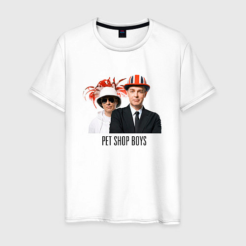 Мужская футболка Pet Shop Boys - synthpop from england / Белый – фото 1