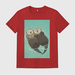 Мужская футболка Выдры плавают