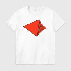 Мужская футболка Красные треугольники в перспективе