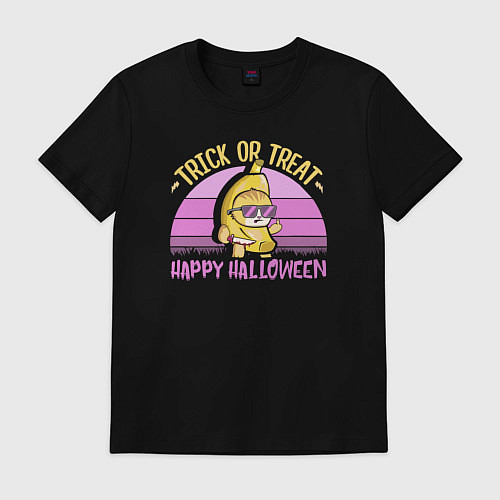 Мужская футболка Trick or treat happy halloween colored / Черный – фото 1