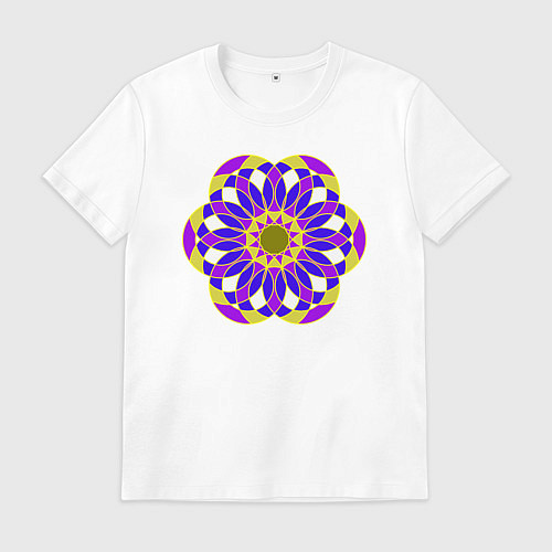 Мужская футболка Витражная мандала / Белый – фото 1