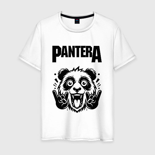 Мужская футболка Pantera - rock panda / Белый – фото 1