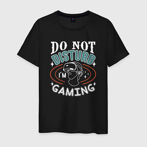 Мужская футболка Do not disturb im gaming / Черный – фото 1
