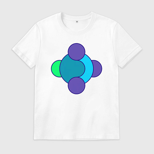 Мужская футболка Геометрия из окружностей / Белый – фото 1