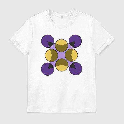 Мужская футболка Фигура из окружностей / Белый – фото 1
