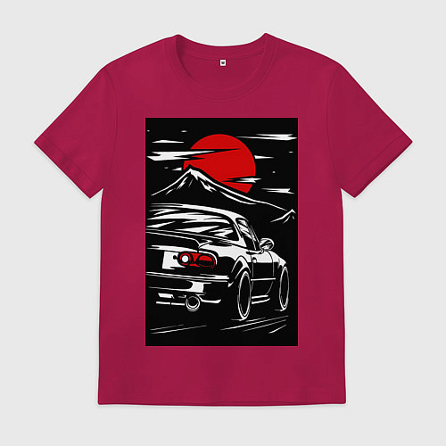 Мужская футболка Мазда mx5 miata / Маджента – фото 1