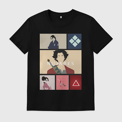 Мужская футболка Самурай Чамплу Мугэн / Черный – фото 1