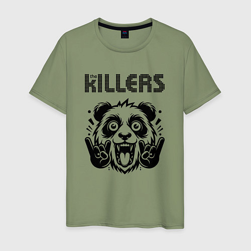 Мужская футболка The Killers - rock panda / Авокадо – фото 1