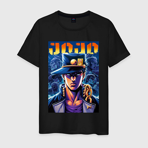 Мужская футболка Jojo - Jotaro Kujo ai art / Черный – фото 1