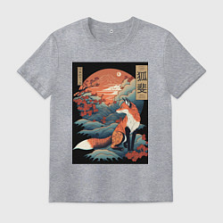 Мужская футболка Лиса в японском стиле