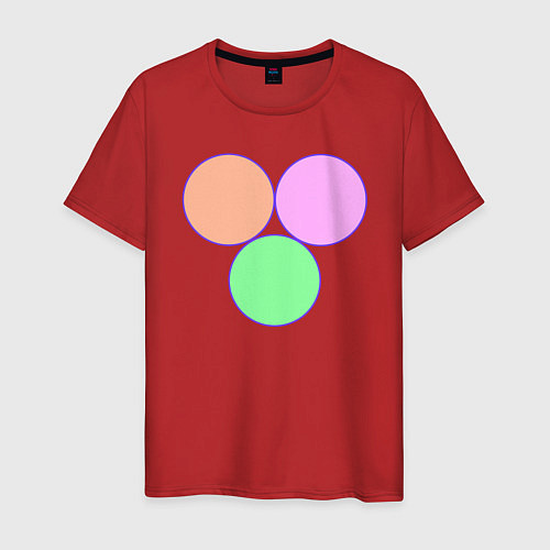 Мужская футболка Три круга / Красный – фото 1