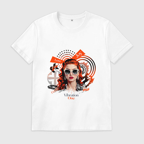 Мужская футболка Vibration One - red-haired girl / Белый – фото 1