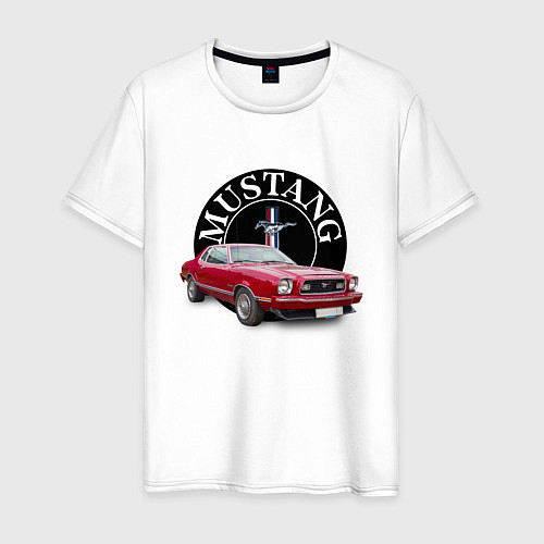 Мужская футболка Форд Мустанг 1974 года / Белый – фото 1