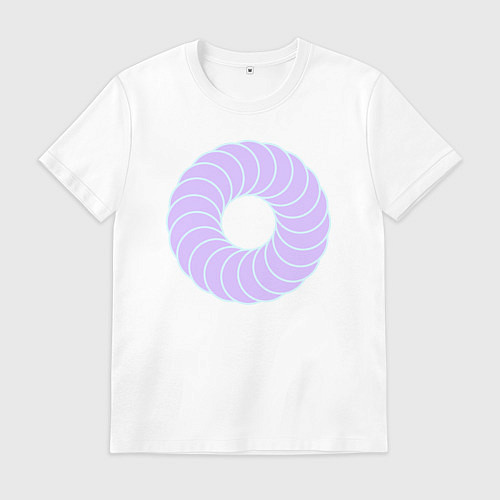 Мужская футболка Наслоение окружностей по кругу / Белый – фото 1