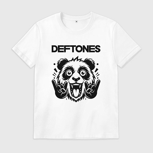 Мужская футболка Deftones - rock panda / Белый – фото 1