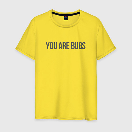 Мужская футболка You are bugs - 3 Body Problem / Желтый – фото 1
