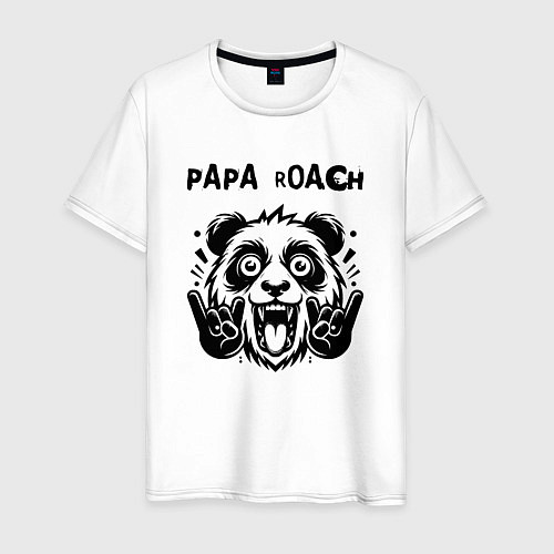 Мужская футболка Papa Roach - rock panda / Белый – фото 1