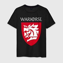 Футболка хлопковая мужская Warhorse logo, цвет: черный
