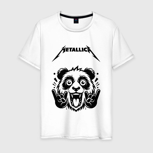 Мужская футболка Metallica - rock panda / Белый – фото 1