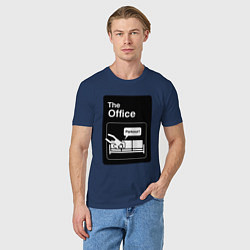 Футболка хлопковая мужская Паркур и офис, цвет: тёмно-синий — фото 2