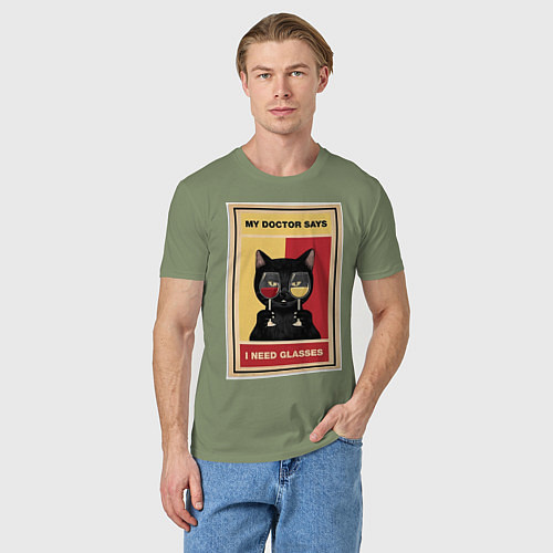 Мужская футболка Доктор рекомендует очки / Авокадо – фото 3
