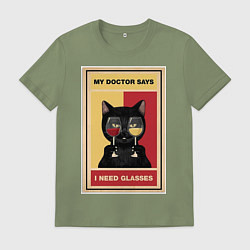 Мужская футболка Доктор рекомендует очки