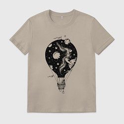 Мужская футболка Космический воздушный шар