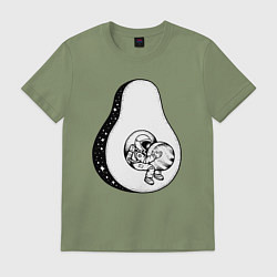 Мужская футболка Космонавт и авокадо