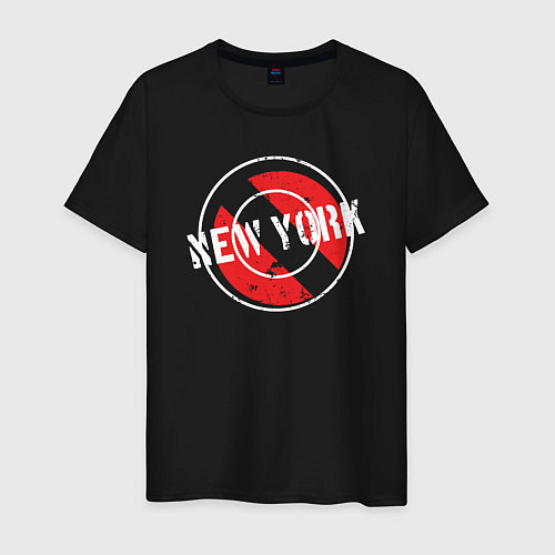 Мужская футболка New York seal / Черный – фото 1