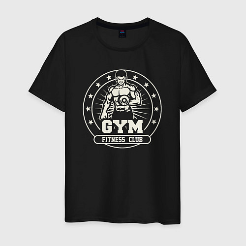 Мужская футболка Gym fitness club / Черный – фото 1