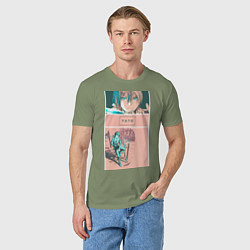 Футболка хлопковая мужская Божество Ято, цвет: авокадо — фото 2
