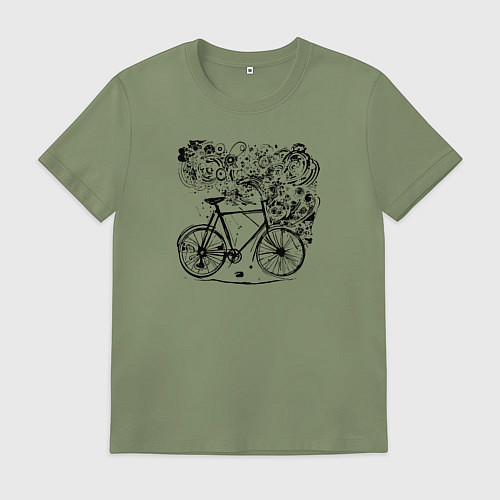 Мужская футболка Абстрактный велоузор / Авокадо – фото 1