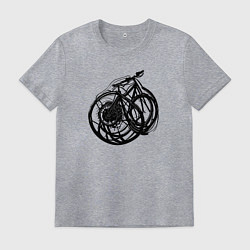 Мужская футболка Абстрактное велосипедное тату