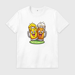 Мужская футболка Две весёлые кружки