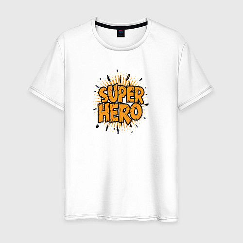 Мужская футболка Энергия супергероя / Белый – фото 1