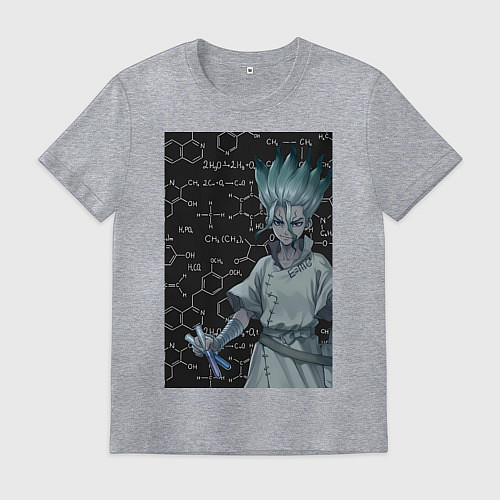 Мужская футболка Сэнку Исигами / Меланж – фото 1