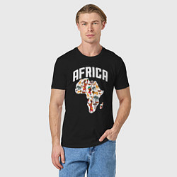 Футболка хлопковая мужская African mood, цвет: черный — фото 2