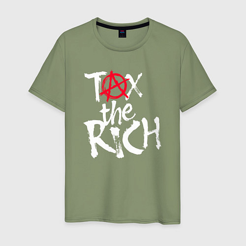 Мужская футболка Tax the rich / Авокадо – фото 1