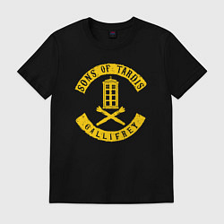 Футболка хлопковая мужская Sons of tardis gallifrey, цвет: черный
