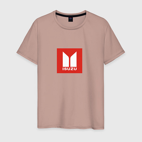 Мужская футболка Isuzu logo / Пыльно-розовый – фото 1