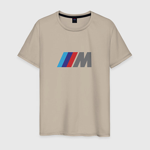 Мужская футболка BMW logo sport / Миндальный – фото 1